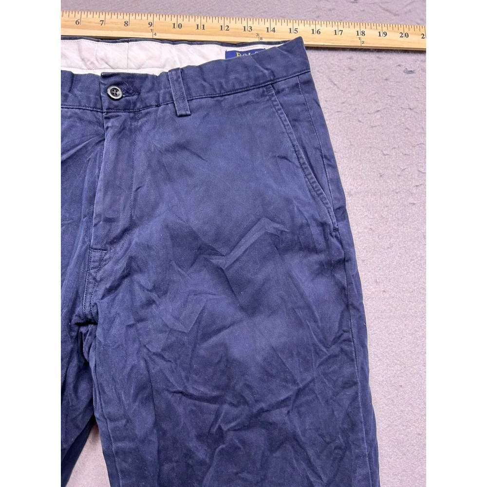 Polo Ralph Lauren Pants 100% Cotton Navy Blue 32/34 Mens